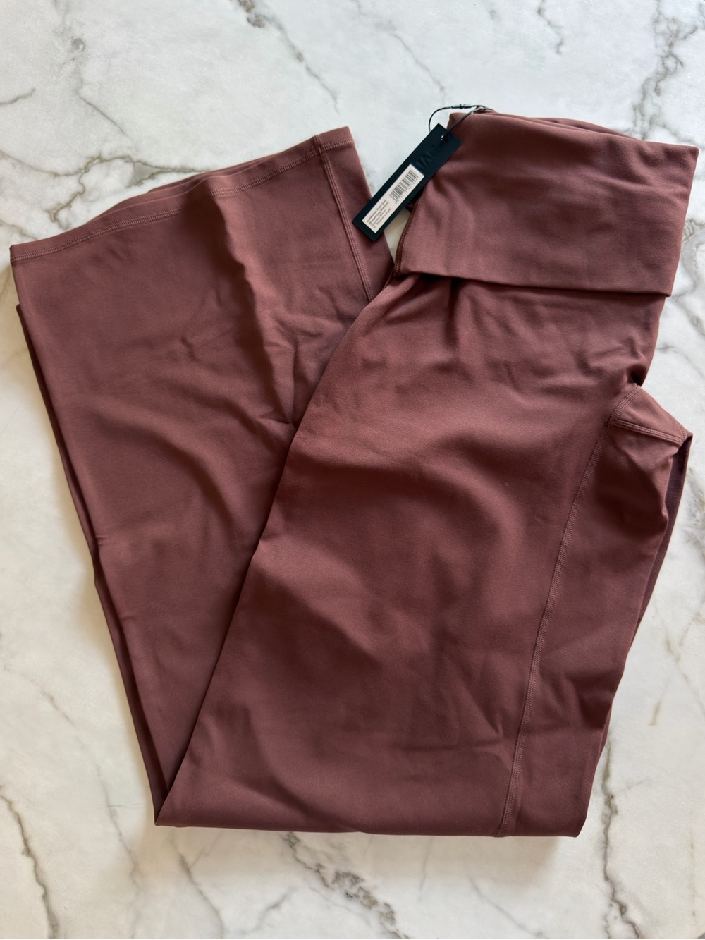 Oner Active SOFT MOTION FOLD OVER STRAIGHT LEG PANTS Espresso Brown M Regular - Picture 5 of 8